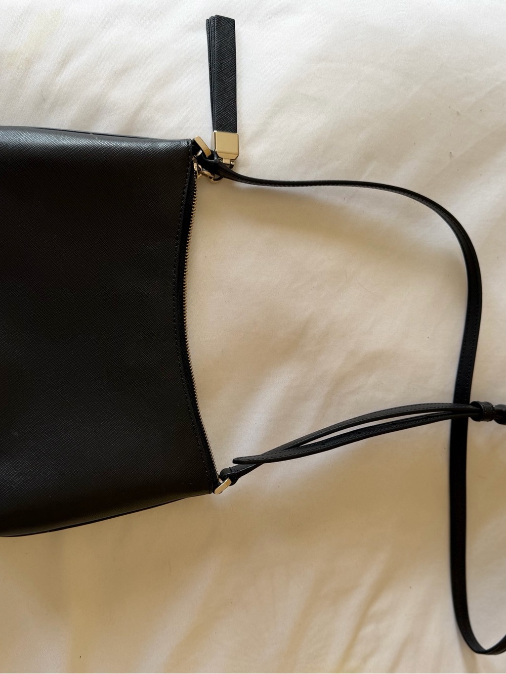 kate spade Black Leather Curved Sadie Crossbody with Gold Hardware - Picture 4 of 7